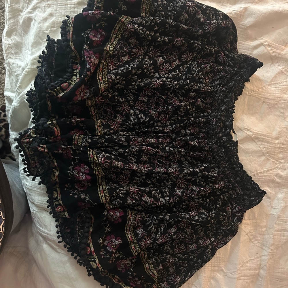 Ecote Black and Pink Asymmetrical Skirt